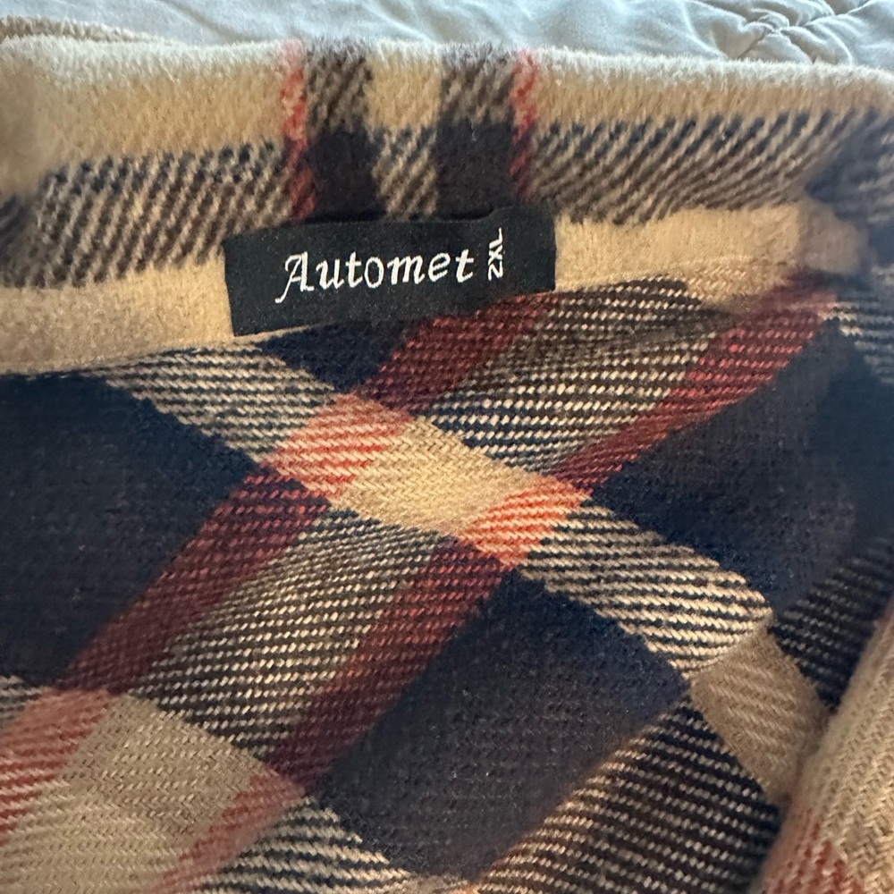 Plaid Button-Up Shacket - Picture 3 of 4